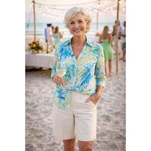 Chico's Bermuda Shorts 12" Inseam White Women's size 0 (4)